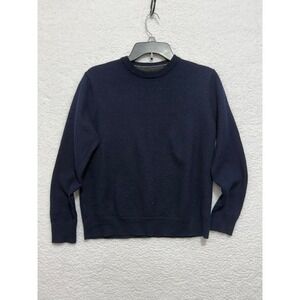 Club‎ Room Navy Merino Wool Blend Crew Neck Sweater L